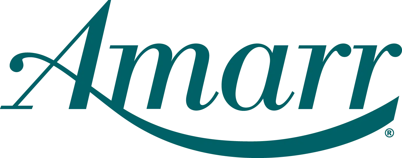 Green logo that reads "Amarr" in a stylized, flowing font with a curved line extending from the final "r" underlining the text.