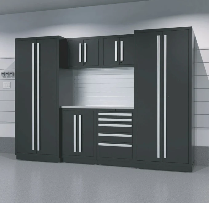 Garage Kings' steel cabinet systems help homeowners eliminate clutter and maximize storage efficiency.